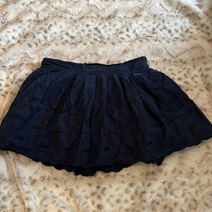 Abercrombie & Fitch Navy eyelet mini skirt size Large